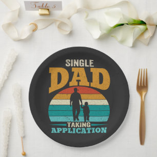 Single Dad Taking Application Paper Plate