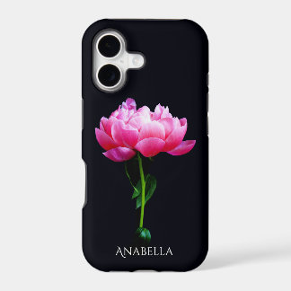 Single Elegant Pink Peony Personalize