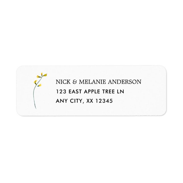 Single Elegant wildflower wedding  (Front)