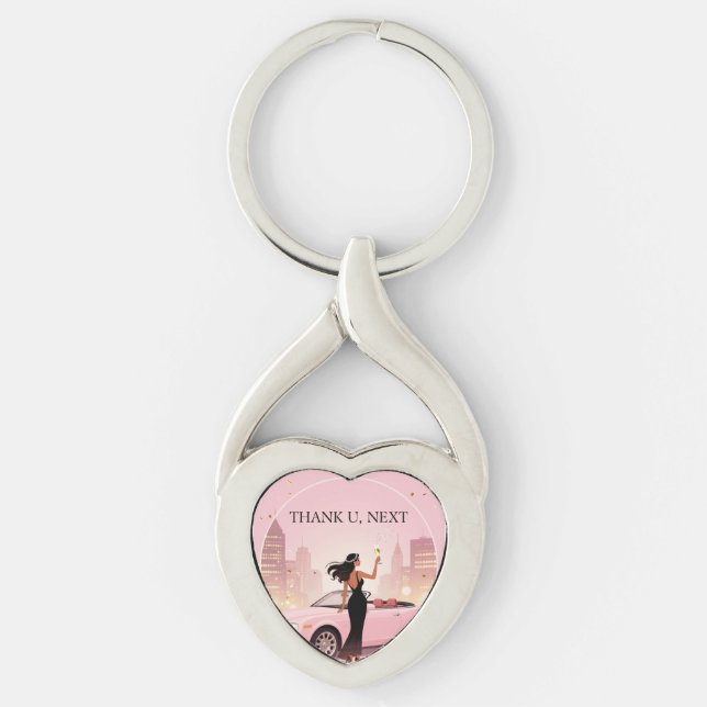Single Era Party Keychain | Thank U, Next Keychain (Front)
