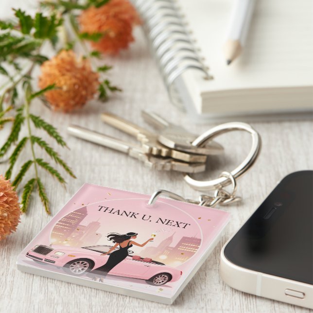 Single Era Party Keychain | Thank U, Next Keychain (Front Right)