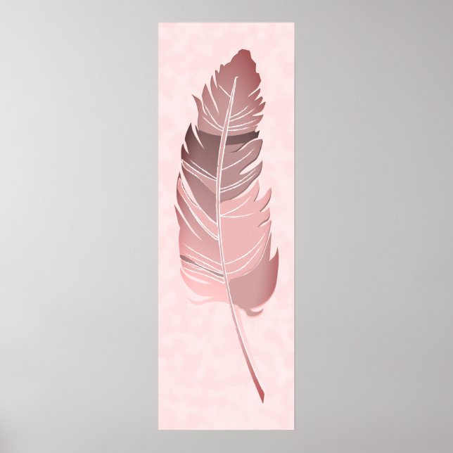 Single Feather  - Mauve Colours Poster (Front)