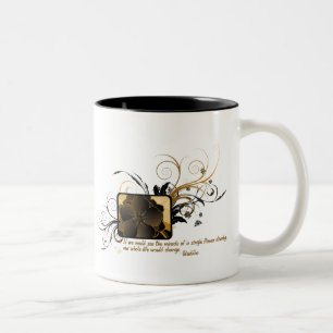 Single Flower Buddha Two-Tone Coffee Mug