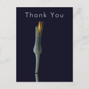 Single Flower Elegant Personalized Thank You Postcard