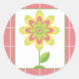 Single Flower Mother's Day Classic Round Sticker