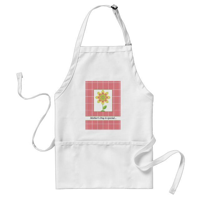 Single Flower Mother's Day Standard Apron (Front)