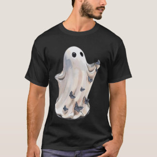 Single ghost Halloween butterflies T-Shirt