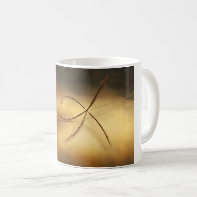 Single Grass Seed with shadow Coffee Mug (Front Right)