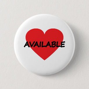 single heart available 2 inch round button