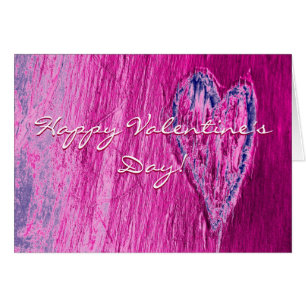 Single Heart Happy Valentine's Day In Pink