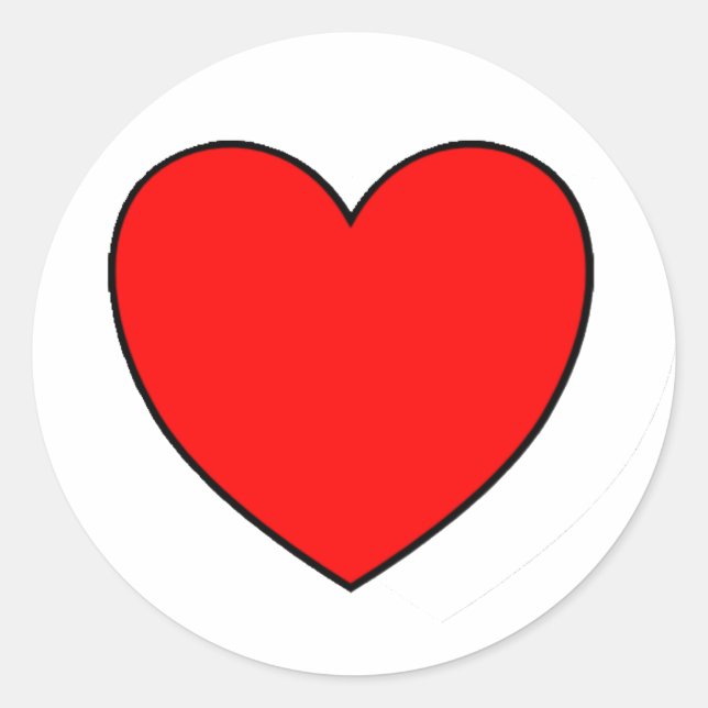 Single Heart Sticker (Front)