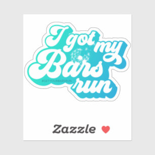 Single - J'Ai Eu Mes Barres Courir - Bleu Sticker
