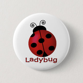 Single Ladybug 2 Inch Round Button