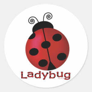 Single Ladybug Classic Round Sticker