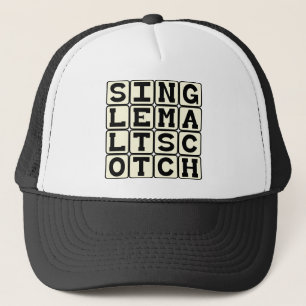 Single Malt Scotch, Alcohol Drink Trucker Hat
