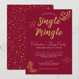 Single Mingle Valentine's Day Party Invitation