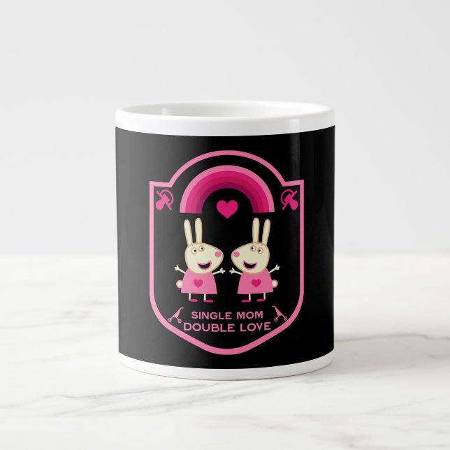 Single Mom Of Twins Large Coffee Mug (Front)
