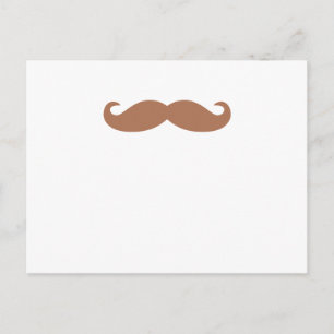 single moustache postcard