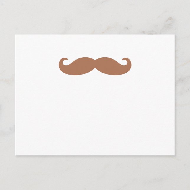 single moustache postcard (Front)