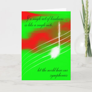 Single note holiday card