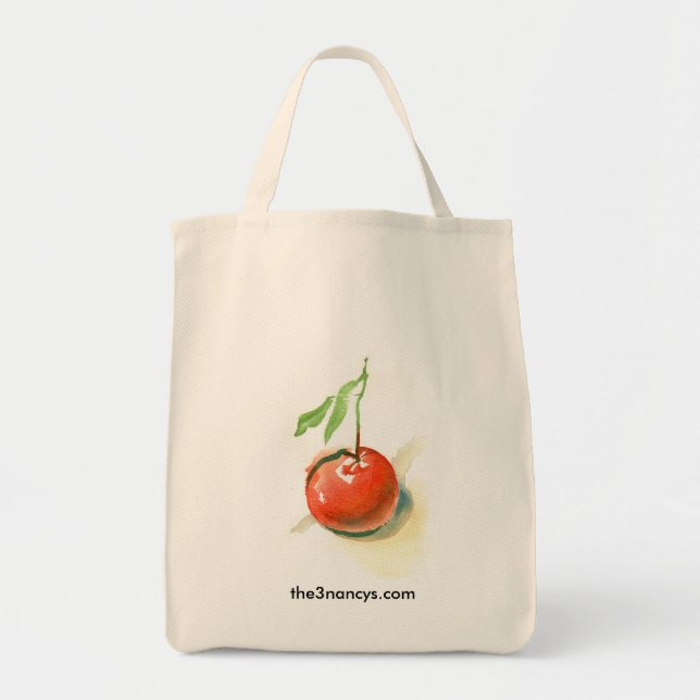 Single Orange Organic Tote (Front)