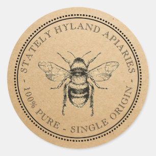 Single Origin Your Name Here Kraft Honey Jar Label