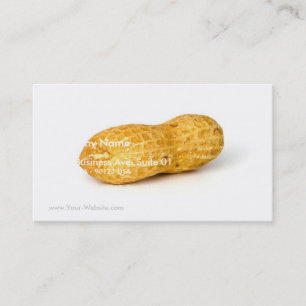 Single Peanut On White Background Business Card