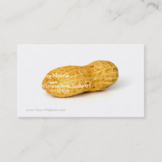 Single Peanut On White Background Business Card