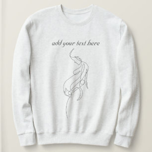 Single Pen Lined Pregnant Woman Sweatshirt