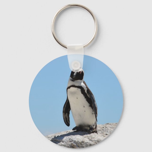 Single Penguin Photo Keychain (Front)