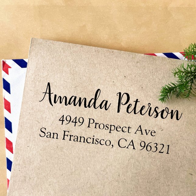 Single Person Return Adress Rubber Stamp Simple (Creator Uploaded)