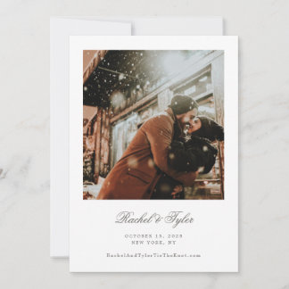 Single Photo Classic Script Save the Date