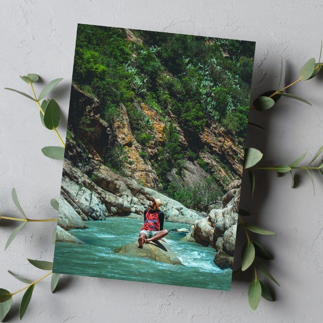 Single Photo Front | Travel Memories Photo Collage Holiday Card (Creator Uploaded)
