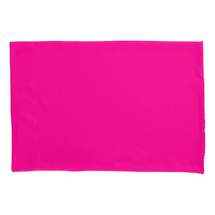 Single Pillowcase, Standard Size, Bright Pink Pillowcase
