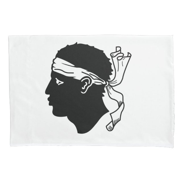 Single Pillowcase with flag of Corsica (Front)