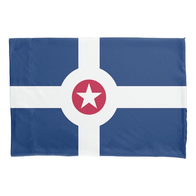 Single Pillowcase with flag of Indianapolis (Front)