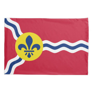 Single Pillowcase with flag of St. Louis, USA