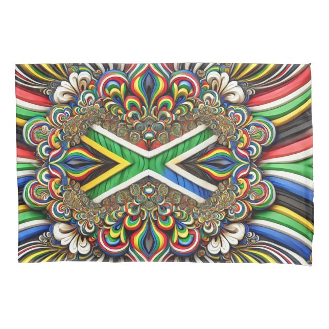 Single Pillowcase with South African Colours (Front)