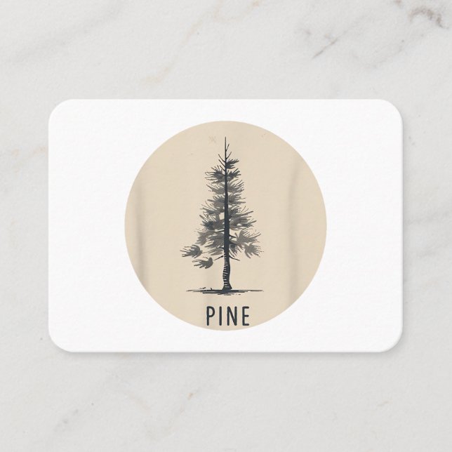 Single Pine Tree Outfit Business Card (Front)