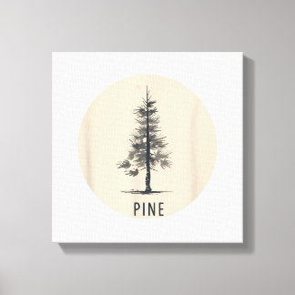 Single Pine Tree Outfit Canvas Print