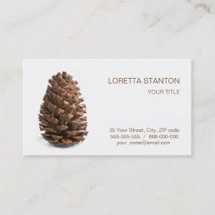 Single pinecone business card