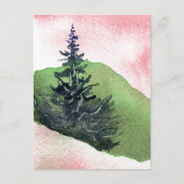 "Single Pines" Country Roads Postcard (Front)