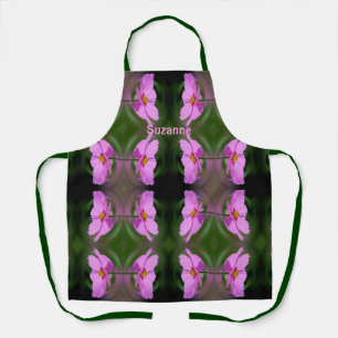 Single Pink Cosmos Flower Pattern Personalized     Apron