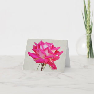 Single Pink Rose from Gertie's Garden Note Card