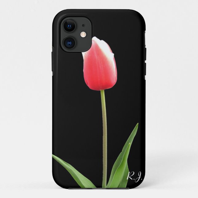 single pink tulip flower Case-Mate iPhone case (Back)