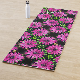Single Purple African Daisy Flower Personalized  Yoga Mat