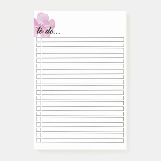 Single Purple Flower Post-it® Notes (Front)