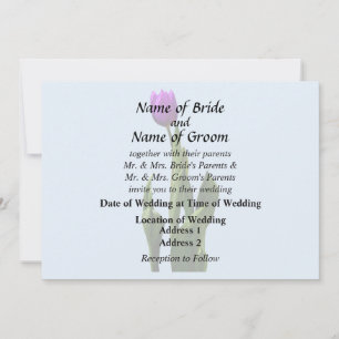 Single Purple Tulip Invitation