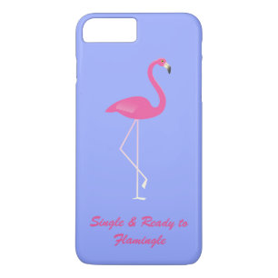 Single & Ready to Flamingle iPhone 7 Plus lilac iPhone 8 Plus/7 Plus Case