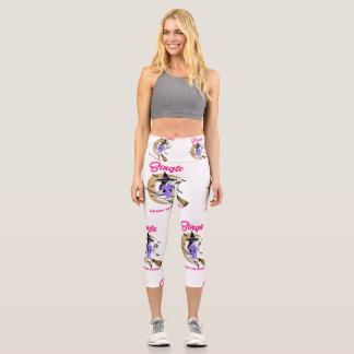 Single Ready to Haunt Halloween funny  Capri Leggings